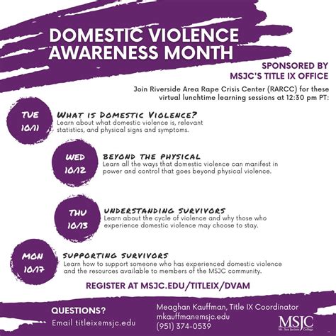 Domestic Violence Awareness Month | Mt. San Jacinto College