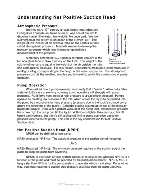 Image result for Net Positive Suction Head Explained
