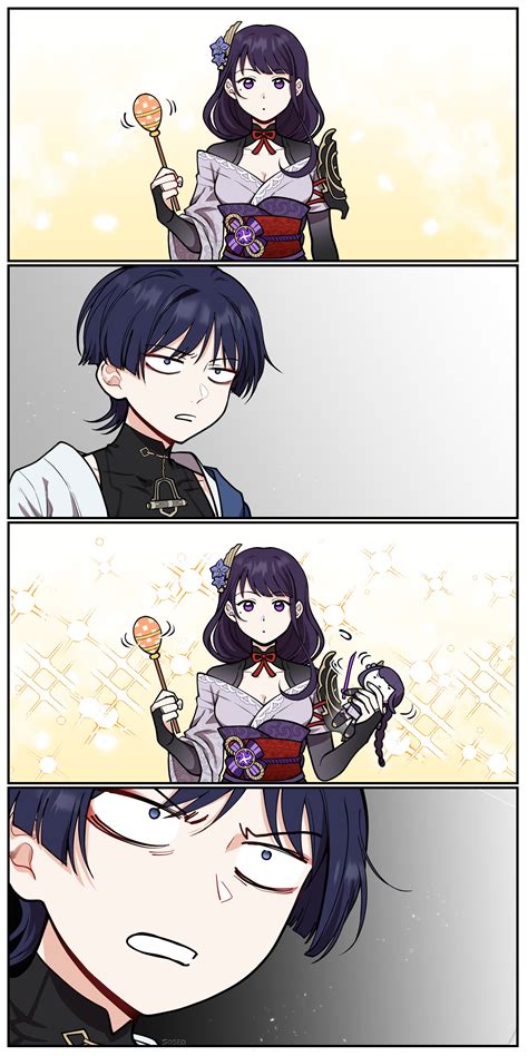 raiden shogun, scaramouche, and wanderer (genshin impact) drawn by ...