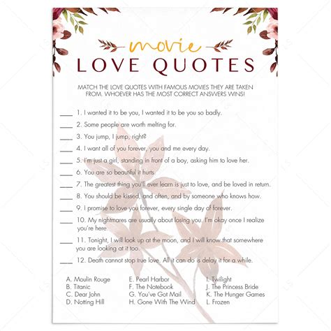 Famous Love Movie Quotes