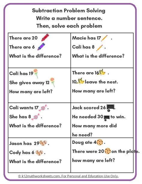 Image result for 1st Grade Math Subtraction Worksheets