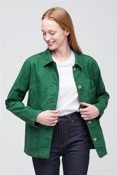 Women's Chore Jacket - Bottle Green - Community Clothing