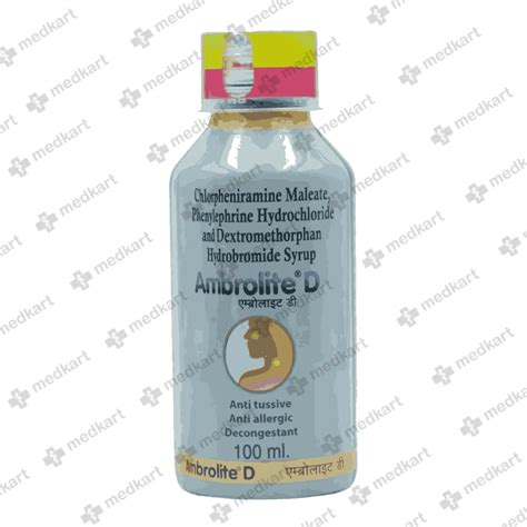 AMBROLITE D SYRUP 100 ML Price, Uses, Side Effects & Substitutes | Medkart