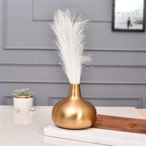 Buy Craftvatika Home Decor Items Metal flower Vase Decorative Item for ...