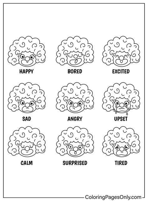 Emotions Coloring Pages