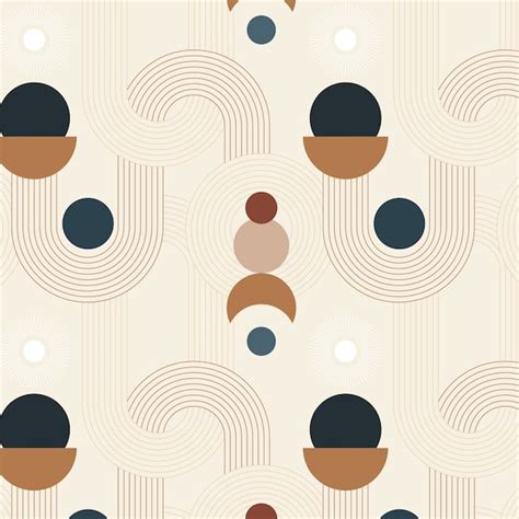 Hand drawn boho geometric pattern | Free Vector