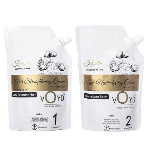VOYD Professional Hair Straightening Cream & Neutralizer - Advanced ...