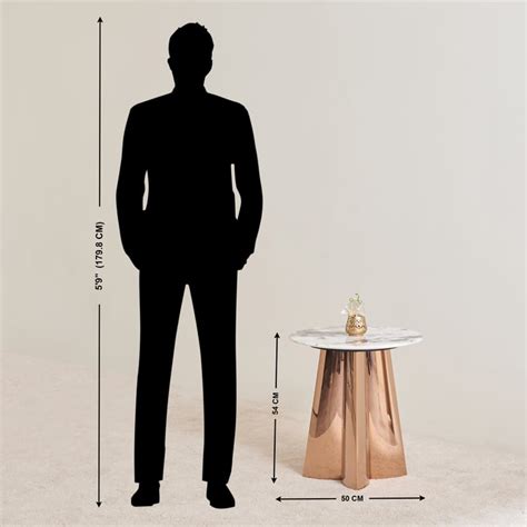 Buy Ernet Sintered Stone Top End Table - Gold from Home Centre at just ...