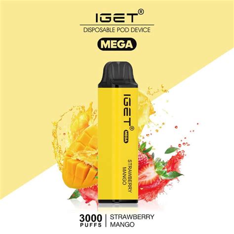 IGET Mega Strawberry Mango (3000 Puffs) – VapeMonk