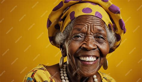 Premium Photo | Portrait of a senior old black african american woman ...