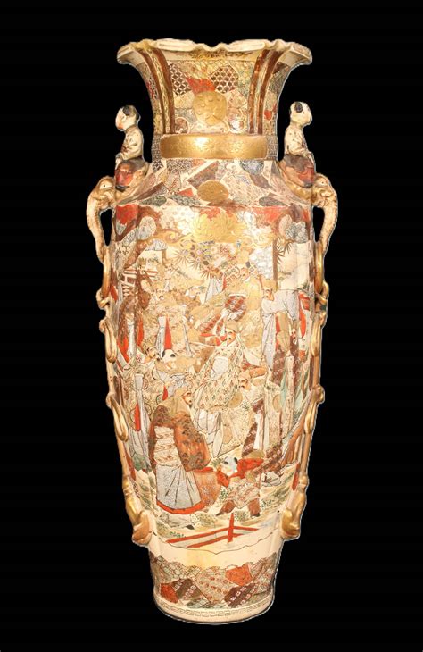 Monumental Satsuma Floor Vase Auction