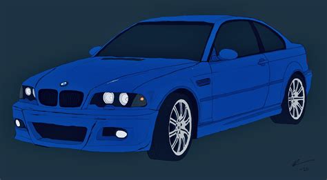 An E46 M3 I drew some time ago (don't know if this is allowed here or ...