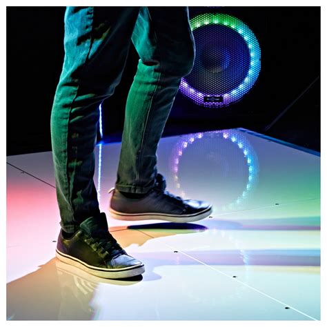 1m x 1m Portable Dance Floor Tile by Gear4music, White Finish at Gear4music