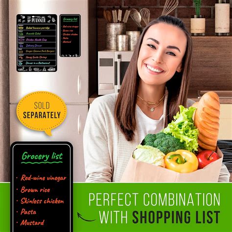 Buy Weekly Meal Planner Magnetic Dry Erase for Refrigerator 8.5x12 Inch ...