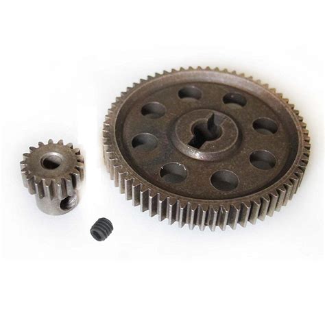 JFtech 11184 & 11119 Differential Steel Metal Main Gear 64T & Motor ...