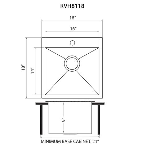 Ruvati Kitchen Sinks Drop-In 18-in x 18-in Brushed Stainless Steel ...
