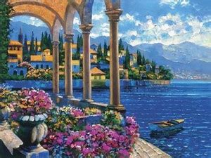 Villa on Lake Como Fine Art Print - Howard Behrens posters - Nature ...