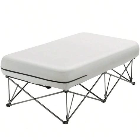 Air Mattress With Frame Amp; Pump 1 Person Bed Blow Up Cot Camping ...