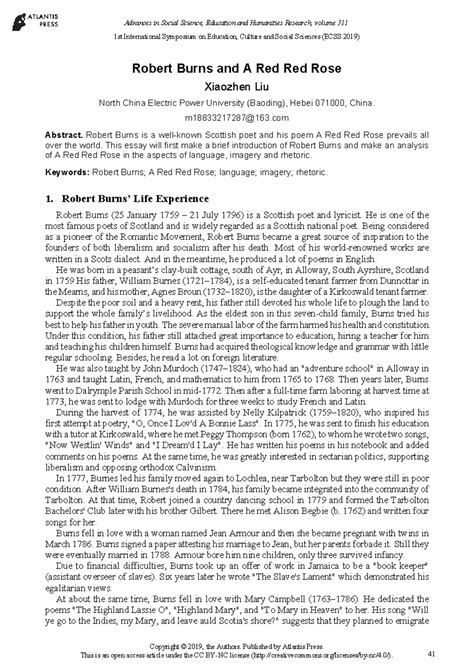 ECSS 2019: Analyzing Robert Burns' "A Red Red Rose" - Language ...