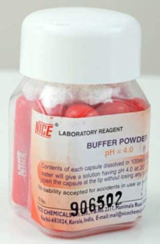 BUFFER POWDER 4.0 (5 gm) pH = 4.0, CONTENTS OF EACH CAPSULE DISSOLVED ...