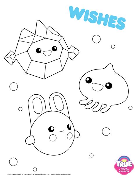 true and the rainbow kingdom coloring pages free