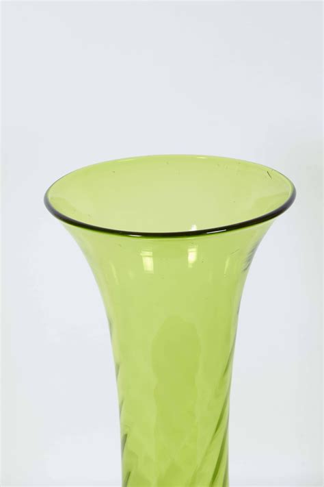 Blenko Green Blown Glass Floor Vase at 1stDibs | blenko floor vase ...