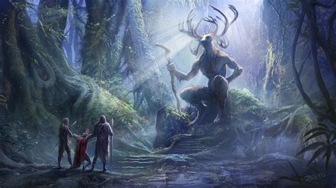 Cernunnos Awakens: Celtic Forest Guardian in Fantasy HD by Zach Cohen