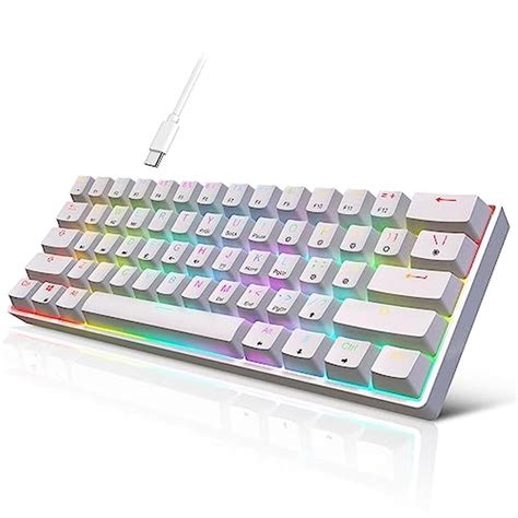 targeal 60% Mechanical Gaming Keyboard - 61 Keys Yellow Switch Quiet O ...