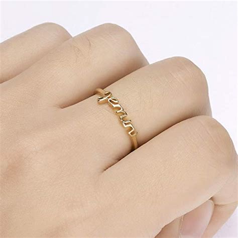 Couple Rings Adjustable 12 Constellation Letter Rings Women Gold Zodiac ...