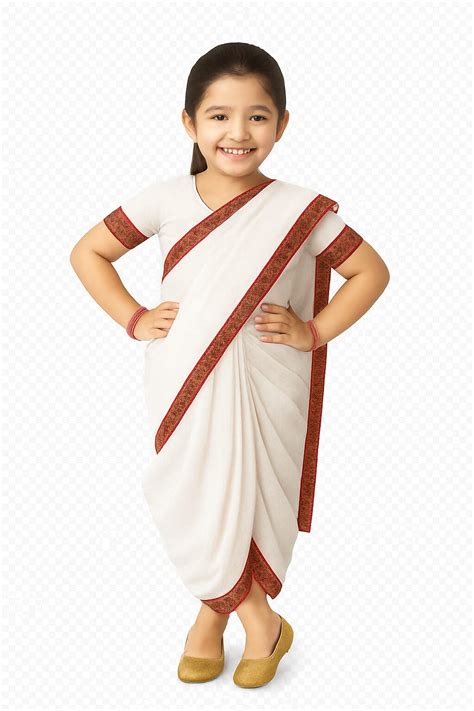 Marathi Girls Saree For Kids - RentMyCostume