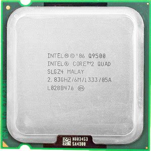 Intel Quad core Q9500 2.83 GHz Upto 2.83 GHz LGA 775 Socket 4 Cores 4 ...