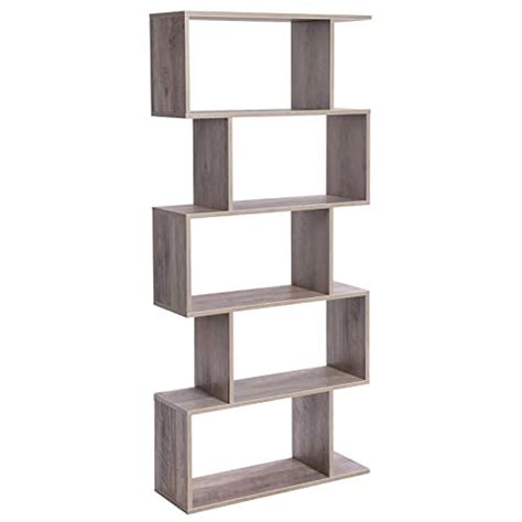 Buy VASAGLE Wooden Bookcase, Display Shelf and Room Divider ...