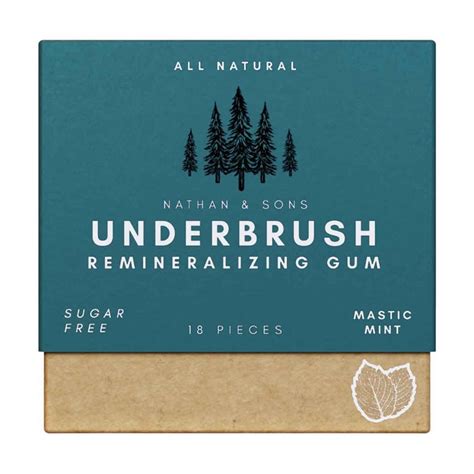 Underbrush Gum Organic Remineralizing Chewing with Nano Hydroxyapatite ...