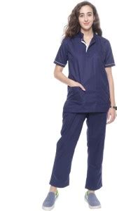 Uniform trader Mandarin Neck Women's Navy Blue Nursing Uniform- XL(42 ...