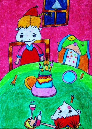 少儿书画作品-《我的生日》/儿童书画作品《我的生日》欣赏_中国少儿美术教育网