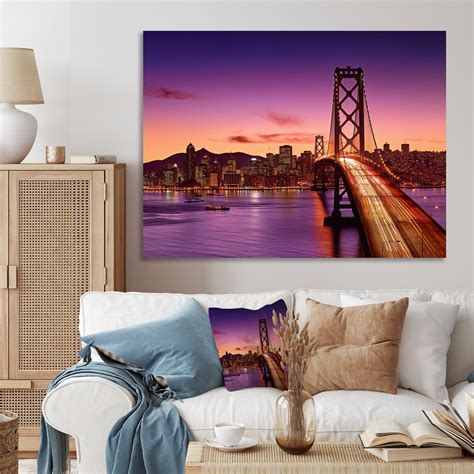 Latitude Run® San Francisco Skyline And Bay Bridge IV Framed On Canvas ...