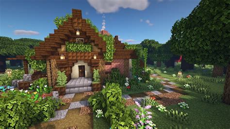 Image result for Flower Forest House Tutorial Minecraft
