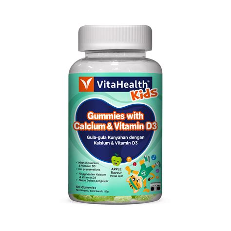 Kids Gummies with Calcium & Vitamin D3 - VitaHealth Malaysia