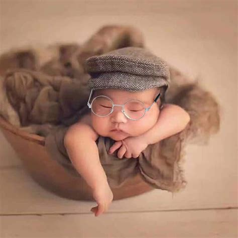 Babymoon New-Born Baby Specks Glasses | Baby Photoshoot Props | Silver ...