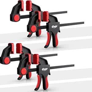EHDY 6" Bar Clamps for Woodworking, 4-Piece One-Handed Clamp/Spreader ...