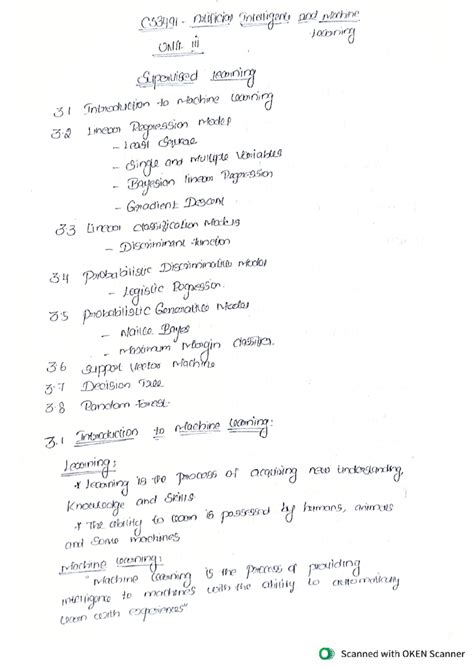 3.1 Intro to ML, 3.2 Linear Reg Least Sq - artificiaL inteLLigence ...