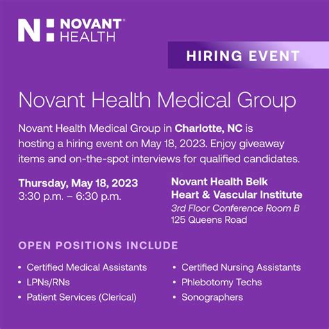 Tierra C. Smith, M.A. on LinkedIn: Novant Health Medical Group Hiring ...