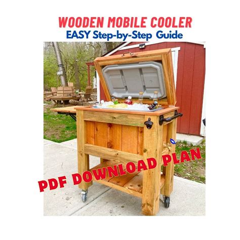 Modern Wooden Mobile Cooler Plan Instructions- Patio Wood Ice Cooler ...