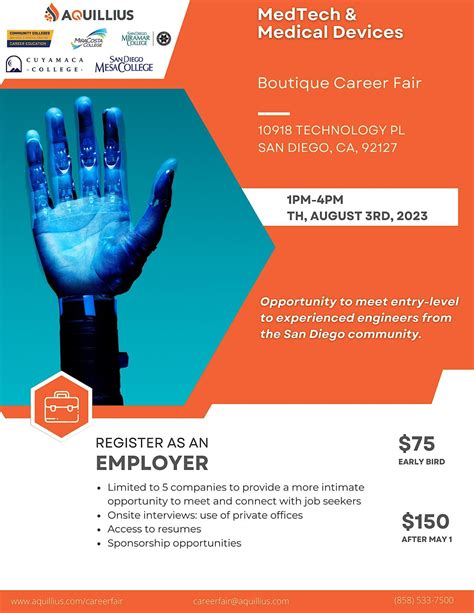 Boutique Career Fair: MedTech & Medical Devices, 10918 Technology Pl ...