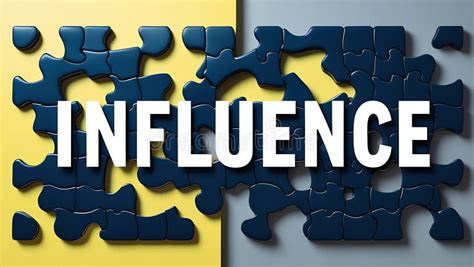 Influence Concept: Puzzle Pieces Forming the Word Stock Illustration ...