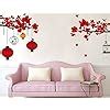 Sticker Studio Vinyl Reusable Self-Adhesive Tree with Lamp Wall Sticker ...