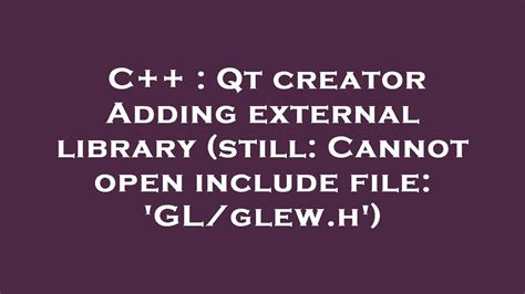 Image result for Cannot Open Include File GL Glut.h
