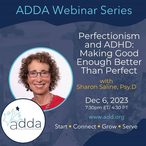 Webinar Recording: Perfectionism and ADHD: Making Good Enough Better ...