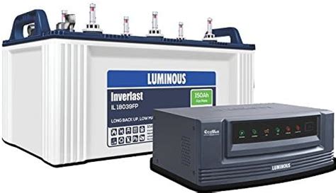 Luminous Inverter & Battery Combo (Eco Watt Neo 700 Square Wave 600VA ...