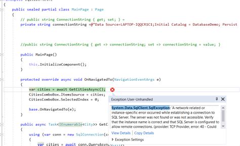 System.data.sqlclient.sqlexception Error Solution 的图像结果
